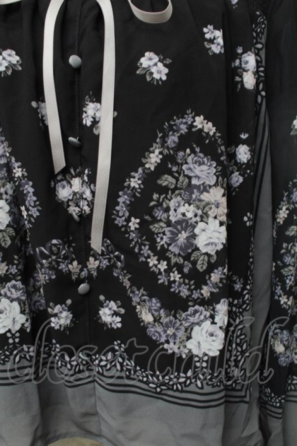 画像3: axes femme / ブーケパネル柄プルオーバー  黒 S-26-02-18-047-AX-TO-HR-ZS (3)