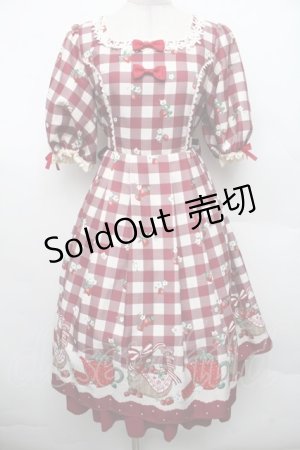 画像: axes femme kawaii / ベリーズピクニックワンピース  赤 S-26-02-18-050-AX-OP-AS-ZS