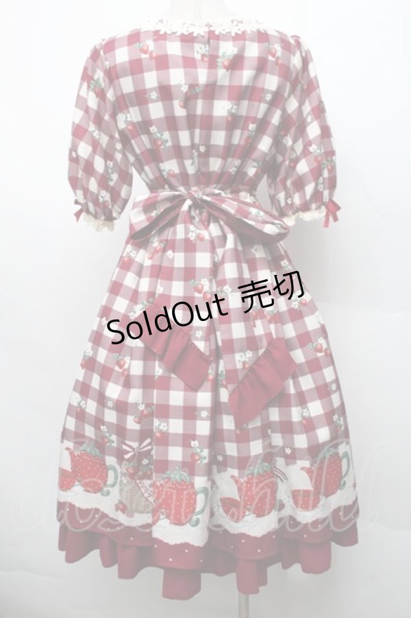 画像2: axes femme kawaii / ベリーズピクニックワンピース  赤 S-26-02-18-050-AX-OP-AS-ZS (2)