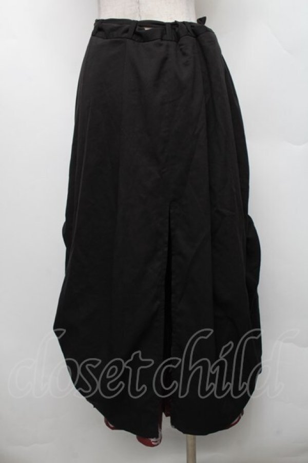 画像2: IRO+IRO / 彼岸花咲くスカート  黒 S-26-02-18-052-LO-SK-AS-ZS (2)