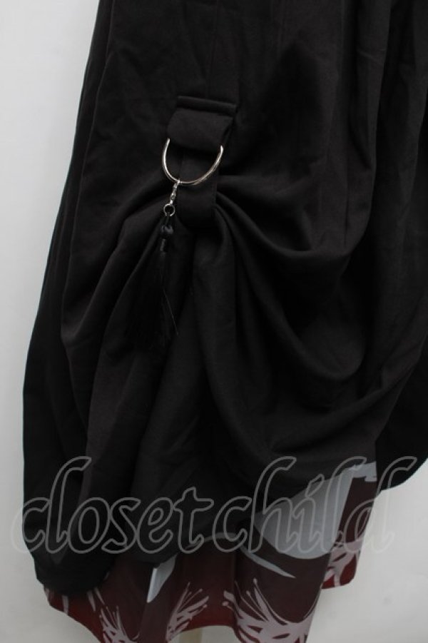 画像4: IRO+IRO / 彼岸花咲くスカート  黒 S-26-02-18-052-LO-SK-AS-ZS (4)