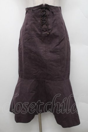 画像: an another angelus / フロントレースアップロングマーメイドスカート F ブラウン S-26-02-18-053-CA-SK-TE-ZS