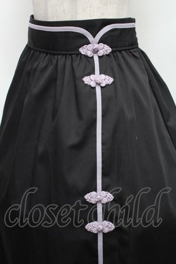 画像3: axes femme / オリエンタルチャイナスカート F 黒 S-26-02-18-056-AX-SK-TE-ZS (3)