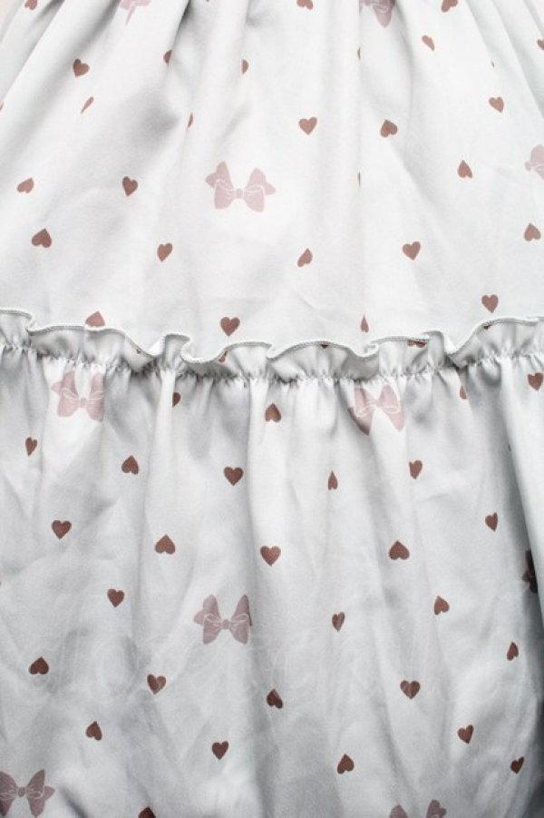 画像3: axes femme kawaii / ハートドット柄ティアードスカート  ミント S-26-02-18-059-AX-SK-AS-ZS (3)