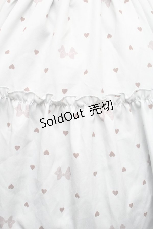 画像3: axes femme kawaii / ハートドット柄ティアードスカート  ミント S-26-02-18-059-AX-SK-AS-ZS (3)