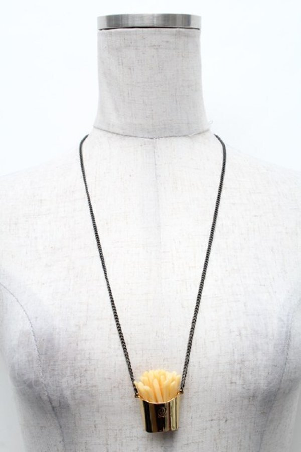 画像1: Q-pot. / Q-pot. ダイナーラッキーフレンチフライネックレス  ゴールド S-26-02-18-017-QP-AC-AS-ZS (1)