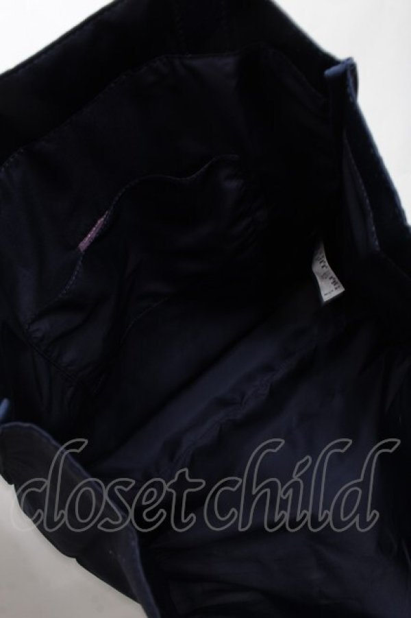 画像5: Maison de FLEUR / Peter Pan/スクエアトートバッグ  紺 S-26-02-18-019-LO-BG-AS-ZS (5)