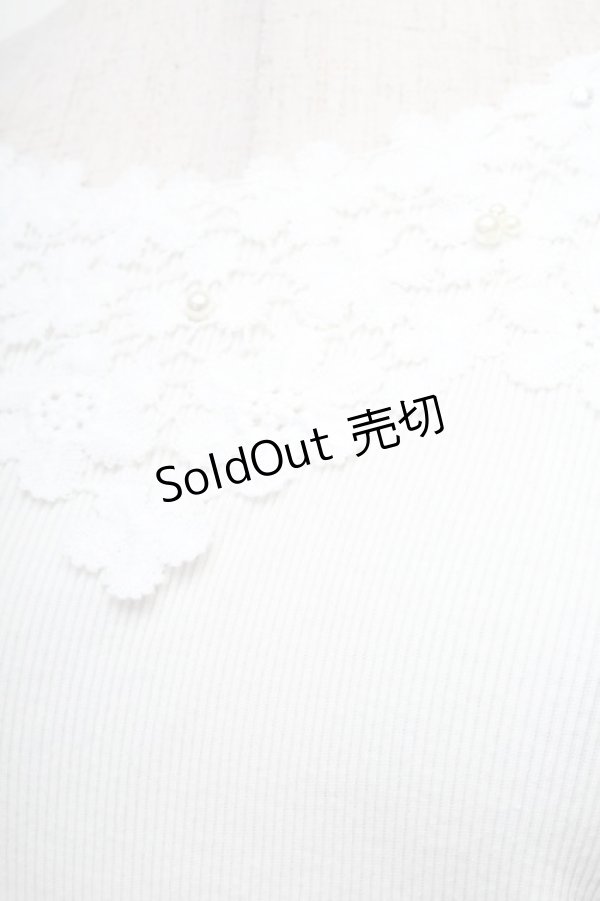 画像3: axes femme / 吸水速乾モチーフレースタンク  白 S-26-02-18-021-AX-TO-HR-ZS (3)