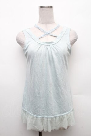 画像: axes femme / ラメクロスタンクトップ  サックス S-26-02-18-024-AX-TO-HR-ZS