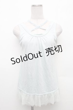 画像: axes femme / ラメクロスタンクトップ  サックス S-26-02-18-024-AX-TO-HR-ZS