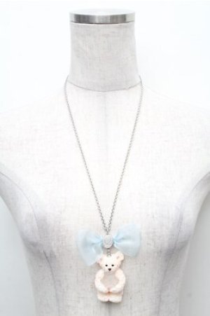 画像: Q-pot. / ポーラーベアーホワイトチョコレートクッキーネックレス  白 S-26-02-19-041-QP-AC-HR-ZS