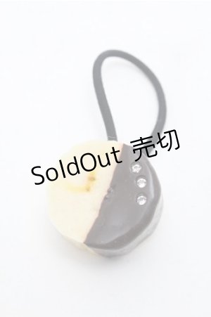 画像: Q-pot. / バナナチョコヘアゴム  イエローｘブラウン S-26-02-19-008-QP-AC-AS-ZS