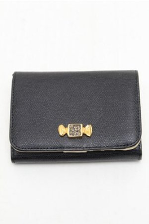 画像: Q-pot. / Taffy Candy Short Wallet  黒 S-26-02-19-002-QP-AC-HR-ZS