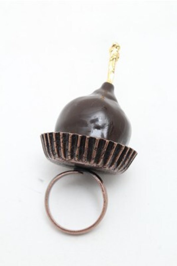 画像2: Q-pot. / サクランボンボンショコラリング  ブラウン S-26-02-19-024-QP-AC-HR-ZS (2)