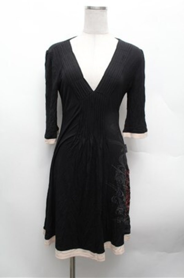 画像1: Ozz Croce / 刺繍スピンドルチュニック  黒 S-26-02-20-034-OO-TO-AS-ZS (1)