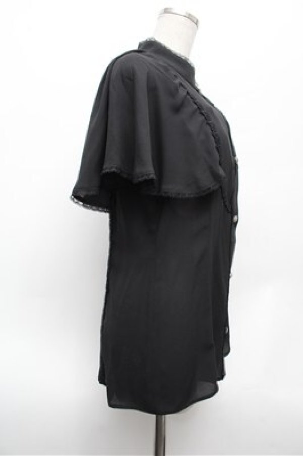 画像2: MIHO MATSUDA / ブラウス・ミウル  黒 S-26-02-20-036-GO-BL-HR-ZS (2)