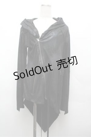 画像: CIVARIZE / テレコ切り替えフェイクスウェード変形パーカー 46 黒 S-26-02-20-037-GO-TO-AS-ZS