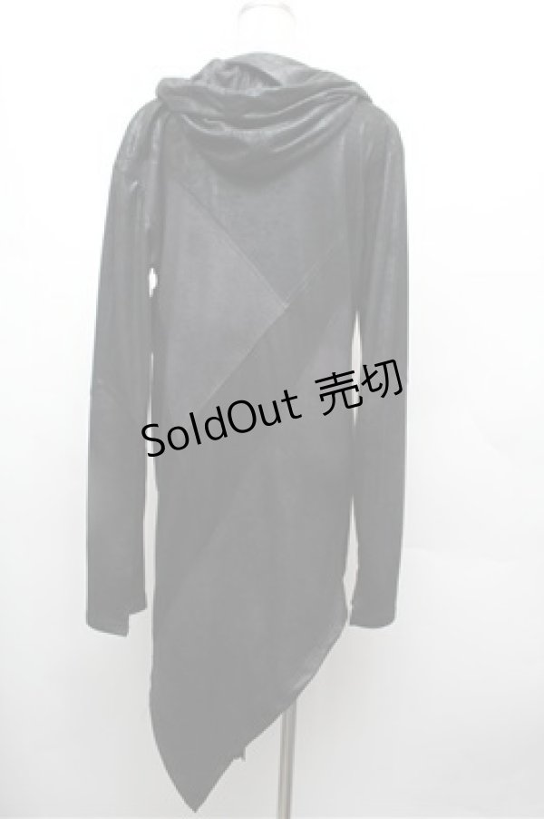 画像3: CIVARIZE / テレコ切り替えフェイクスウェード変形パーカー 46 黒 S-26-02-20-037-GO-TO-AS-ZS (3)