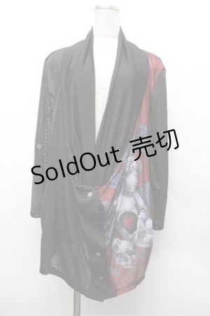 画像: h.NAOTO / 切替変形カーディガン  黒 S-26-02-20-039-HN-TO-AS-ZS