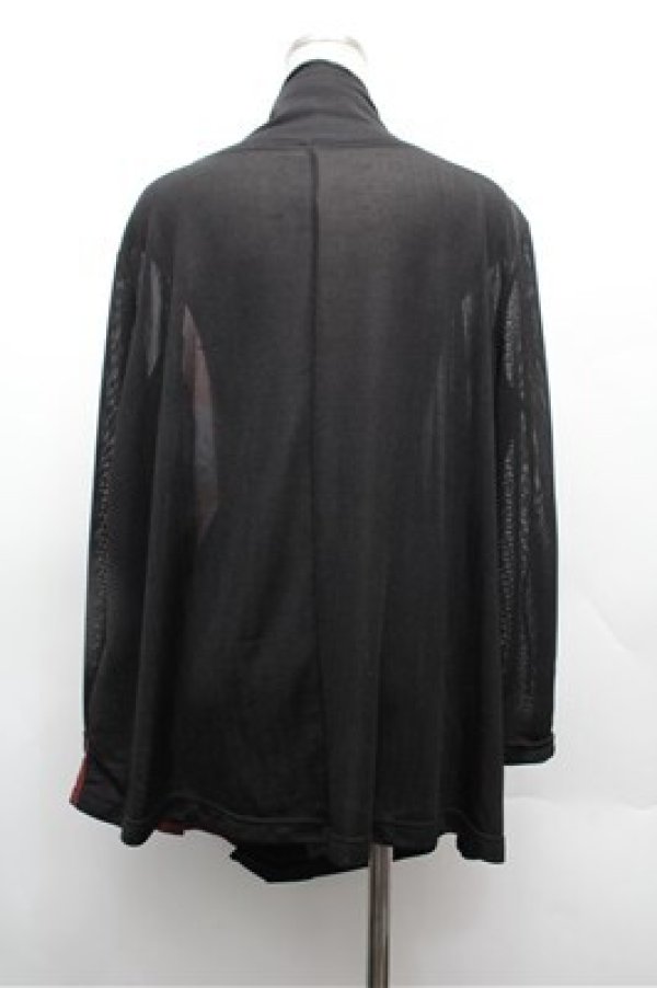 画像3: h.NAOTO / 切替変形カーディガン  黒 S-26-02-20-039-HN-TO-AS-ZS (3)