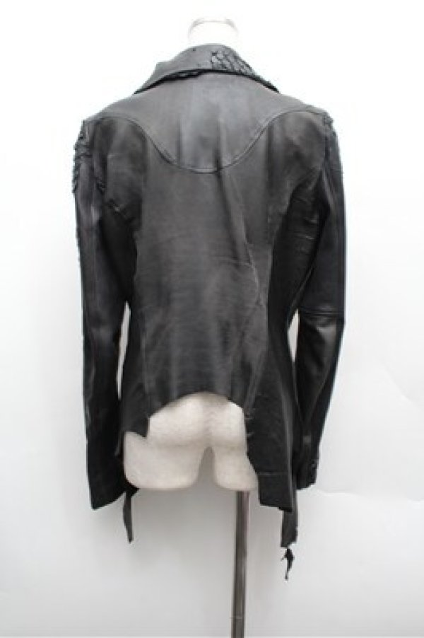 画像3: h.NAOTO / ドラゴンレザージャケット  黒 S-26-02-20-040-HN-JA-AS-ZS (3)