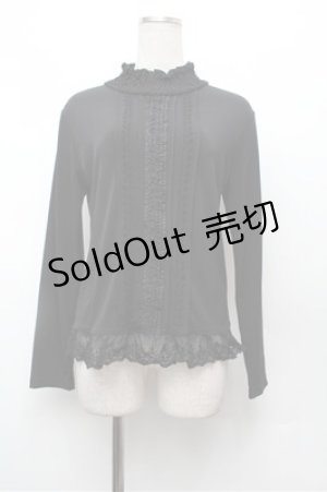 画像: LOLITA / ピンタックレーストップス  黒 S-26-02-20-041-LO-BL-TE-ZS