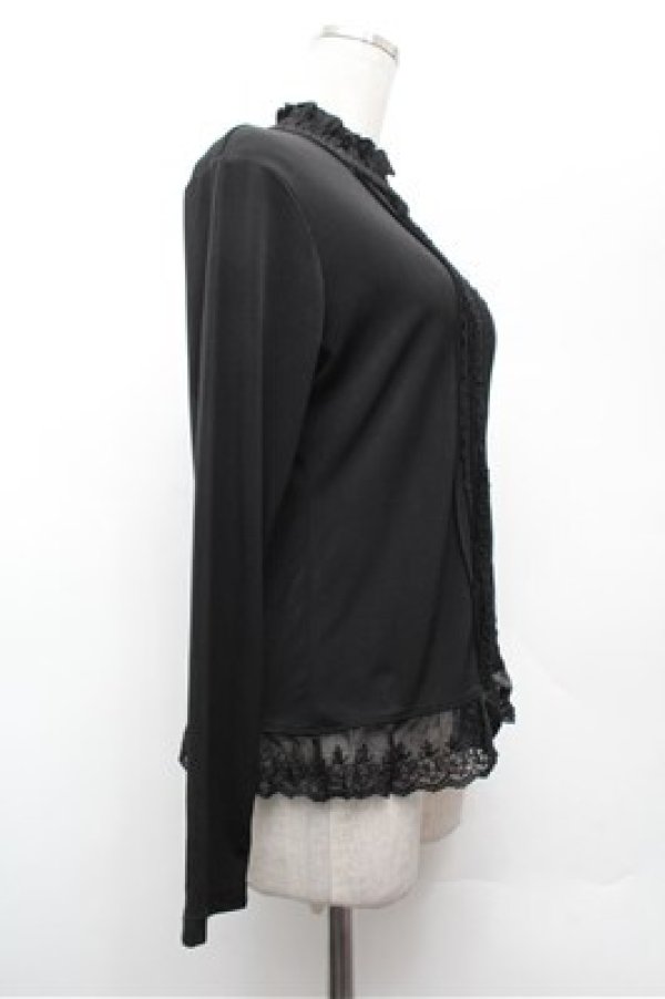 画像3: LOLITA / ピンタックレーストップス  黒 S-26-02-20-041-LO-BL-TE-ZS (3)