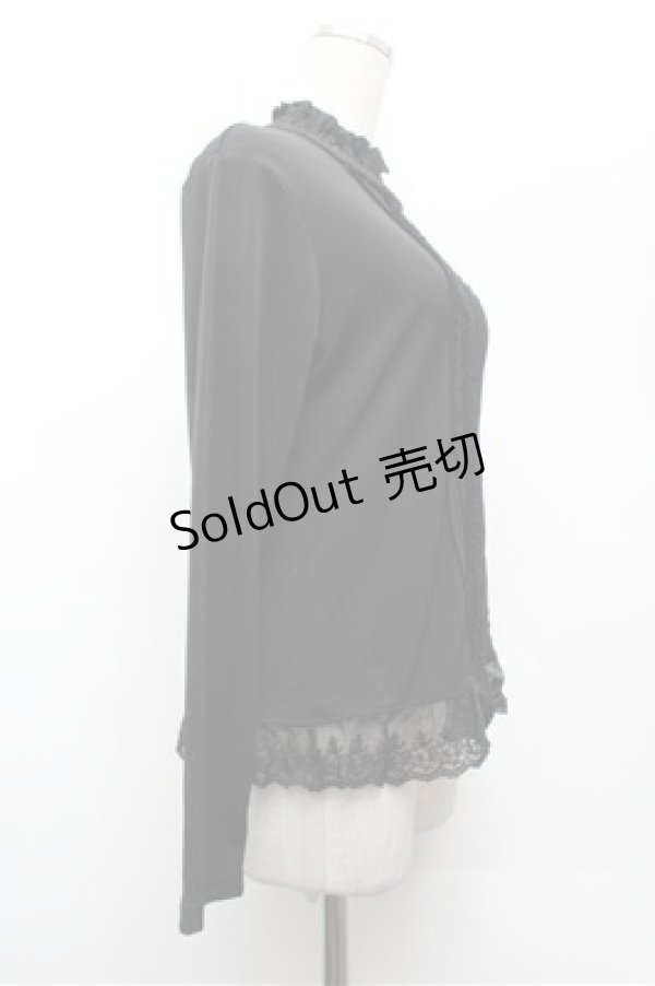 画像3: LOLITA / ピンタックレーストップス  黒 S-26-02-20-041-LO-BL-TE-ZS (3)