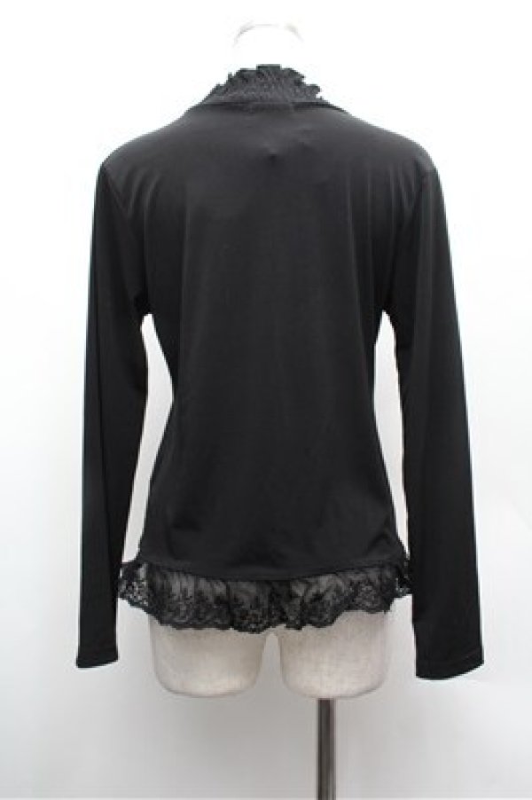 画像4: LOLITA / ピンタックレーストップス  黒 S-26-02-20-041-LO-BL-TE-ZS (4)