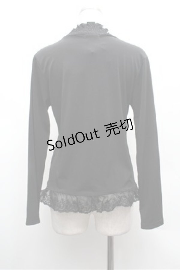 画像4: LOLITA / ピンタックレーストップス  黒 S-26-02-20-041-LO-BL-TE-ZS (4)