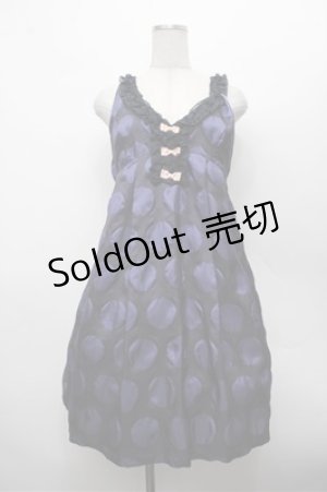 画像: Emily Temple cute /  ドットジャンパースカート  ネイビー S-26-02-20-046-ET-OP-TE-ZS