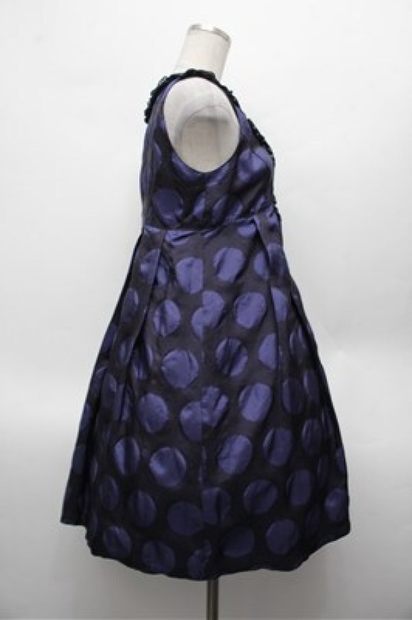 画像2: Emily Temple cute /  ドットジャンパースカート  ネイビー S-26-02-20-046-ET-OP-TE-ZS (2)