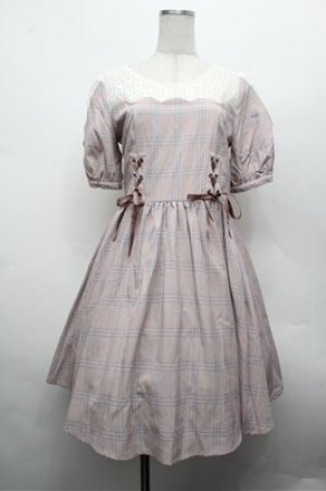 画像: axes femme POETIQUE / スカラップビスチェ切り替えワンピース  ピンク S-26-02-20-048-AX-OP-AS-ZS