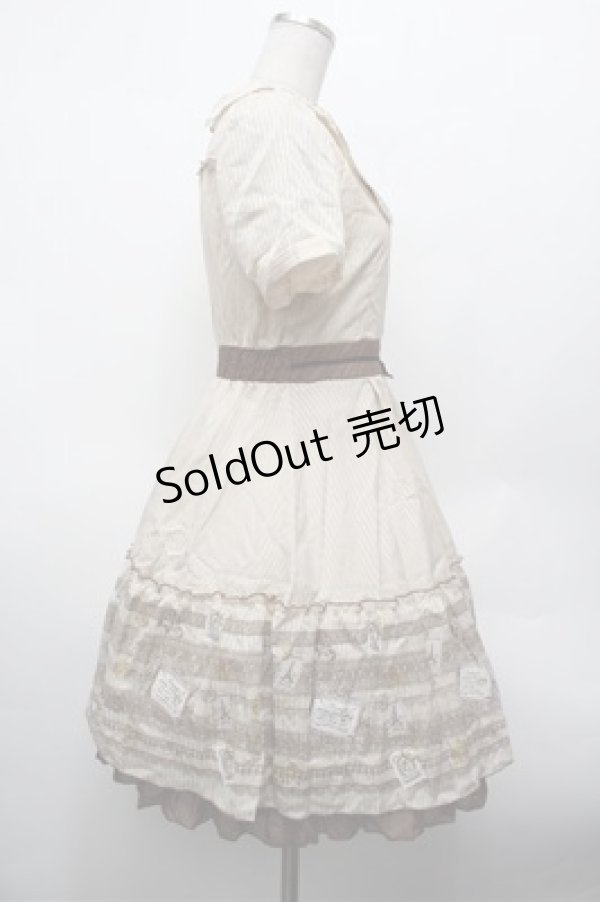 画像2: axes femme / レース×スタンププリントワンピース  オフ S-26-02-20-051-AX-OP-AS-ZS (2)