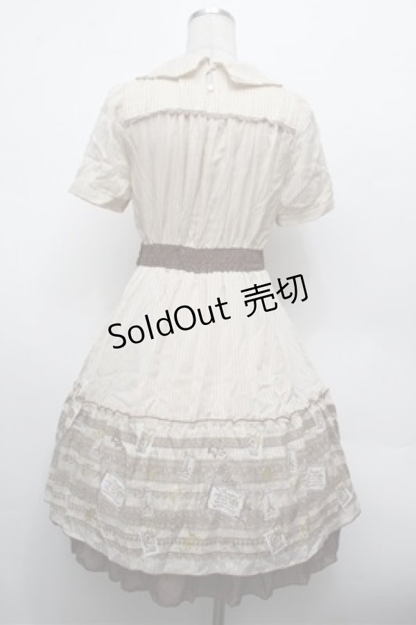 画像3: axes femme / レース×スタンププリントワンピース  オフ S-26-02-20-051-AX-OP-AS-ZS (3)