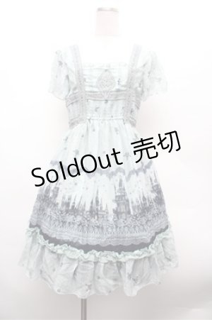 画像: axes femme / 街柄シルエットメルヘンチュニ  グリーン S-26-02-20-054-AX-OP-AS-ZS