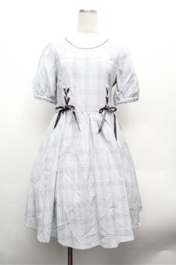 画像1: axes femme POETIQUE / スカラップビスチェ切り替えワンピース  サックス S-26-02-20-056-AX-OP-AS-ZS (1)