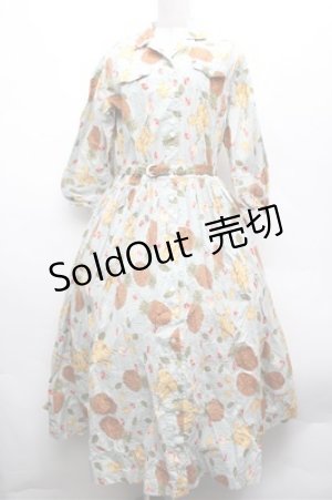 画像: PINK HOUSE / トロピカルプリントワンピース  サックス S-26-02-20-057-LO-TS-AS-ZS