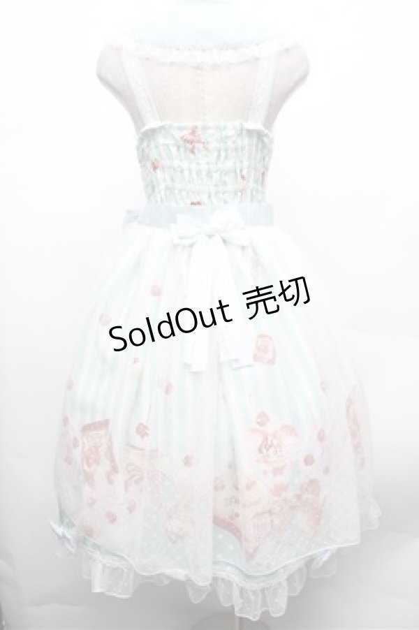 画像6: metamorphose / Cats and Cherry Cake オーバースカート付きジャンパースカート 1 サックス S-26-02-20-061-ME-OP-HR-ZS (6)