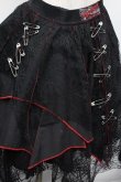 画像3: PUNK / スパイダーイレヘムスカート F 黒×赤 S-26-02-20-063-PU-TO-TE-ZS (3)