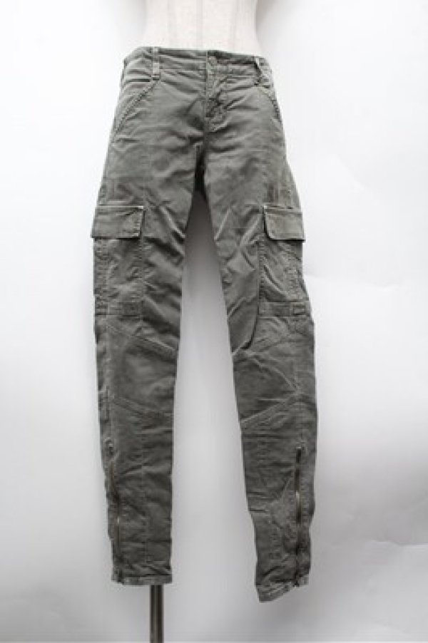 画像1: PUNK / カーゴデニムパンツ 24 カーキ S-26-02-20-064-PU-PA-TE-ZS (1)
