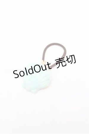 画像: Q-pot. / アリエル/シェルマカロンヘアゴム  グリーン S-26-02-20-002-QP-AC-AS-ZS