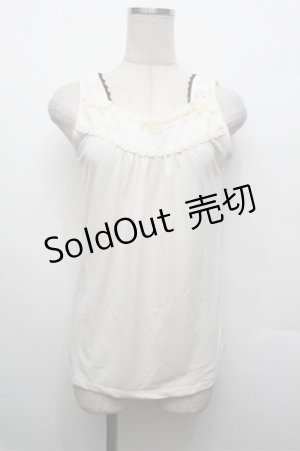 画像: axes femme / BACKリボンタンクトップ  白 S-26-02-20-014-AX-TO-AS-ZS