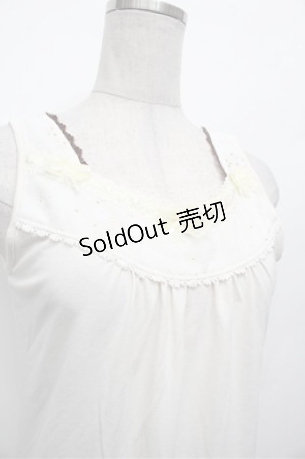 画像2: axes femme / BACKリボンタンクトップ  白 S-26-02-20-014-AX-TO-AS-ZS (2)