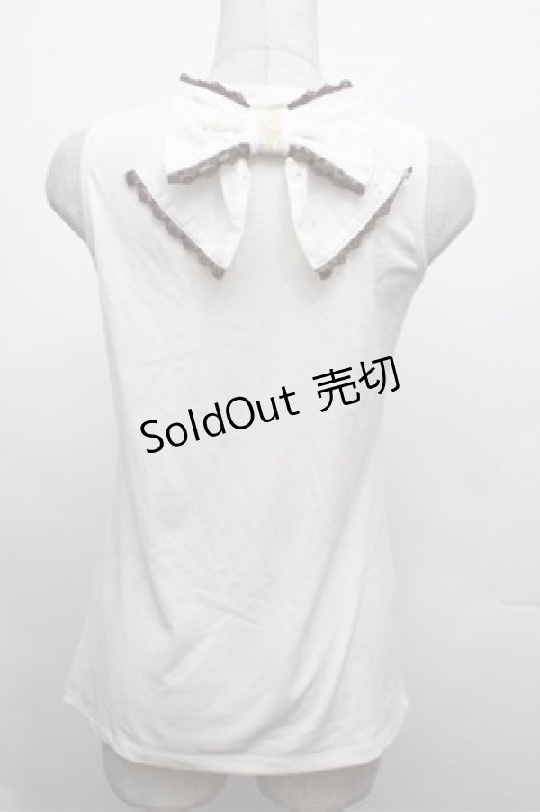 画像3: axes femme / BACKリボンタンクトップ  白 S-26-02-20-014-AX-TO-AS-ZS (3)