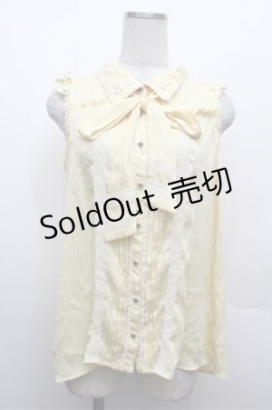 画像: axes femme / シフォンノースリーブブラウス  イエロー S-26-02-20-019-AX-BL-HR-ZS