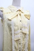 画像2: axes femme / シフォンノースリーブブラウス  イエロー S-26-02-20-019-AX-BL-HR-ZS (2)