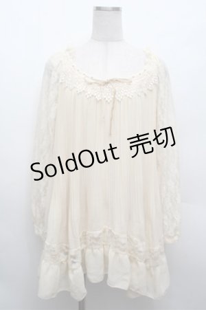 画像: axes femme / 消しプリーツブラウスプルオーバー  オフ S-26-02-20-020-AX-TO-AS-ZS