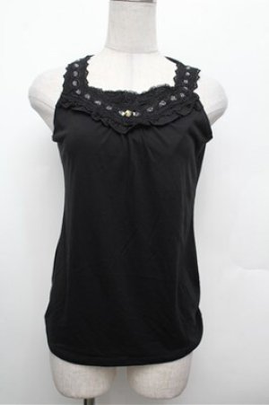 画像: axes femme / BACKリボンタンクトップ  黒 S-26-02-20-029-AX-TO-AS-ZS