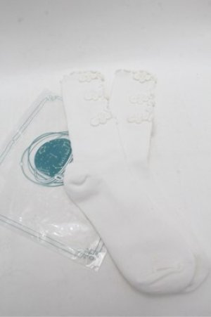 画像: Hoshibako Works / チャイナ風ソックス  白 S-26-02-22-001-LO-ZA-AS-ZS